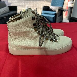 Frye Cream  High-Top Sneakers